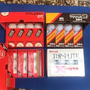 NIB - 3 3/4 Dz. - 43 Golf Balls Varies Brands - Pinnacle, Titleist, Spalding